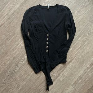 Free people intimately body suit with large buttons